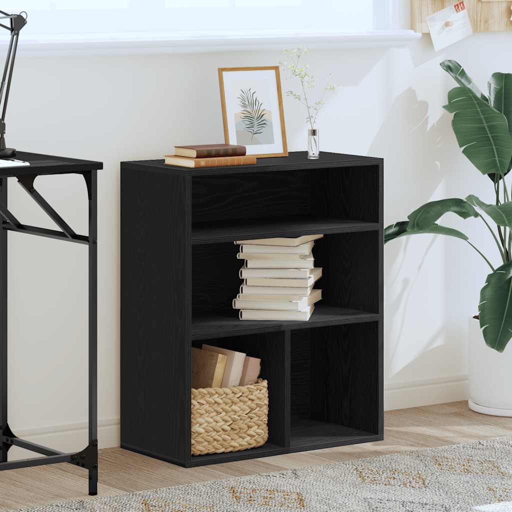 vidaXL Bibliothèque Noir 60x30x71,5 cm Bois d'ingénierie