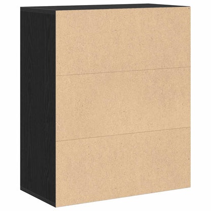 vidaXL Bibliothèque Noir 60x30x71,5 cm Bois d'ingénierie