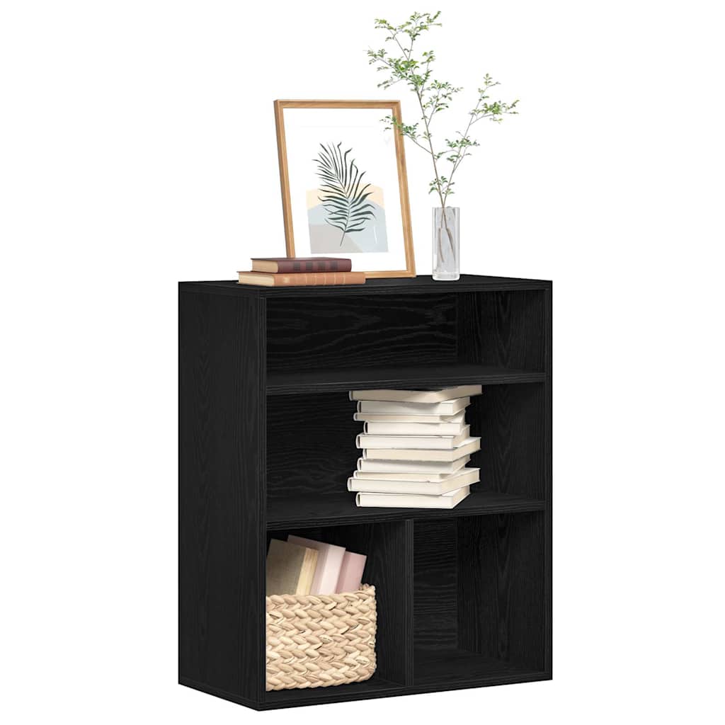 vidaXL Bibliothèque Noir 60x30x71,5 cm Bois d'ingénierie