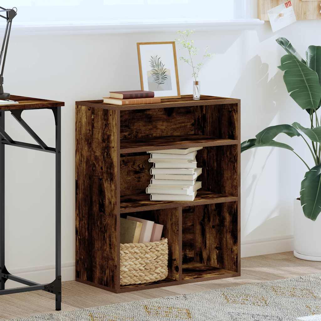 vidaXL Bibliothèque chêne fumé 60x30x71,5 cm Bois d'ingénierie