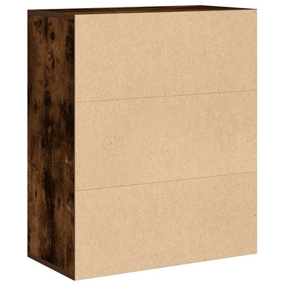 vidaXL Bibliothèque chêne fumé 60x30x71,5 cm Bois d'ingénierie