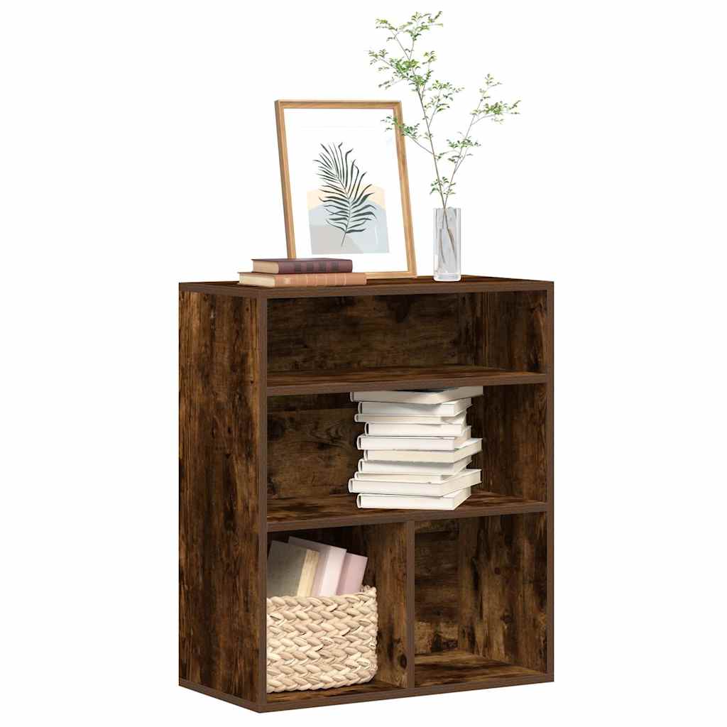 vidaXL Bibliothèque chêne fumé 60x30x71,5 cm Bois d'ingénierie