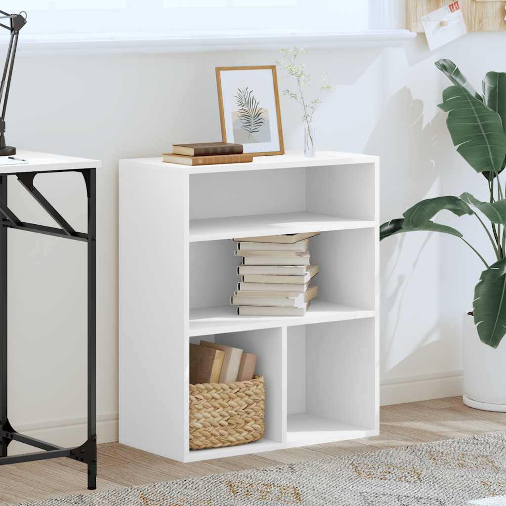 vidaXL Bücherregal Weiß 60x30x71,5 cm Holzwerkstoff