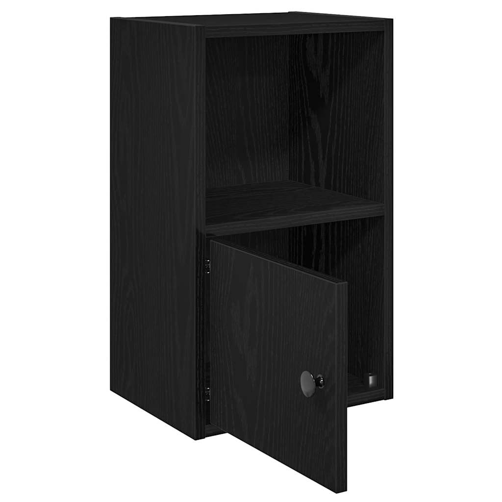 vidaXL Bibliothèque Noir aspect chêne 31x24x52 cm Bois d'ingénierie