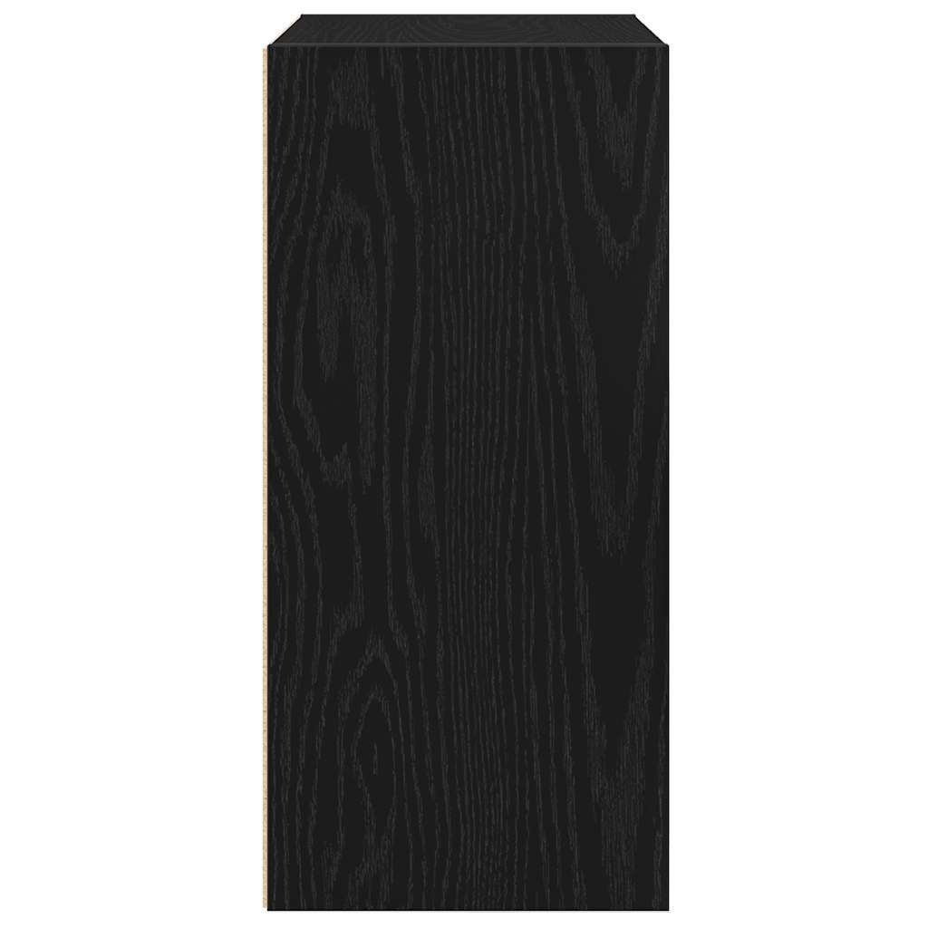 vidaXL Bibliothèque Noir aspect chêne 31x24x52 cm Bois d'ingénierie