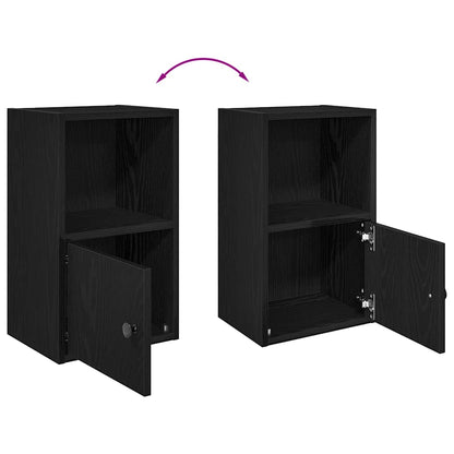 vidaXL Bibliothèque Noir aspect chêne 31x24x52 cm Bois d'ingénierie