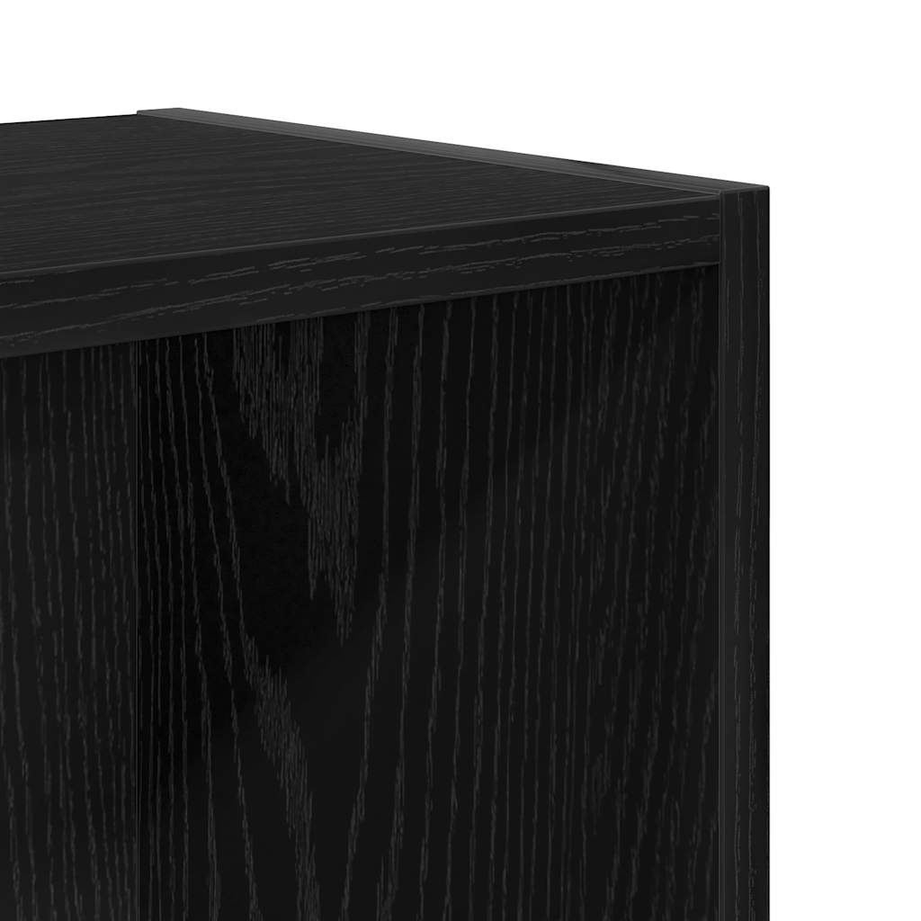 vidaXL Bibliothèque Noir aspect chêne 31x24x52 cm Bois d'ingénierie