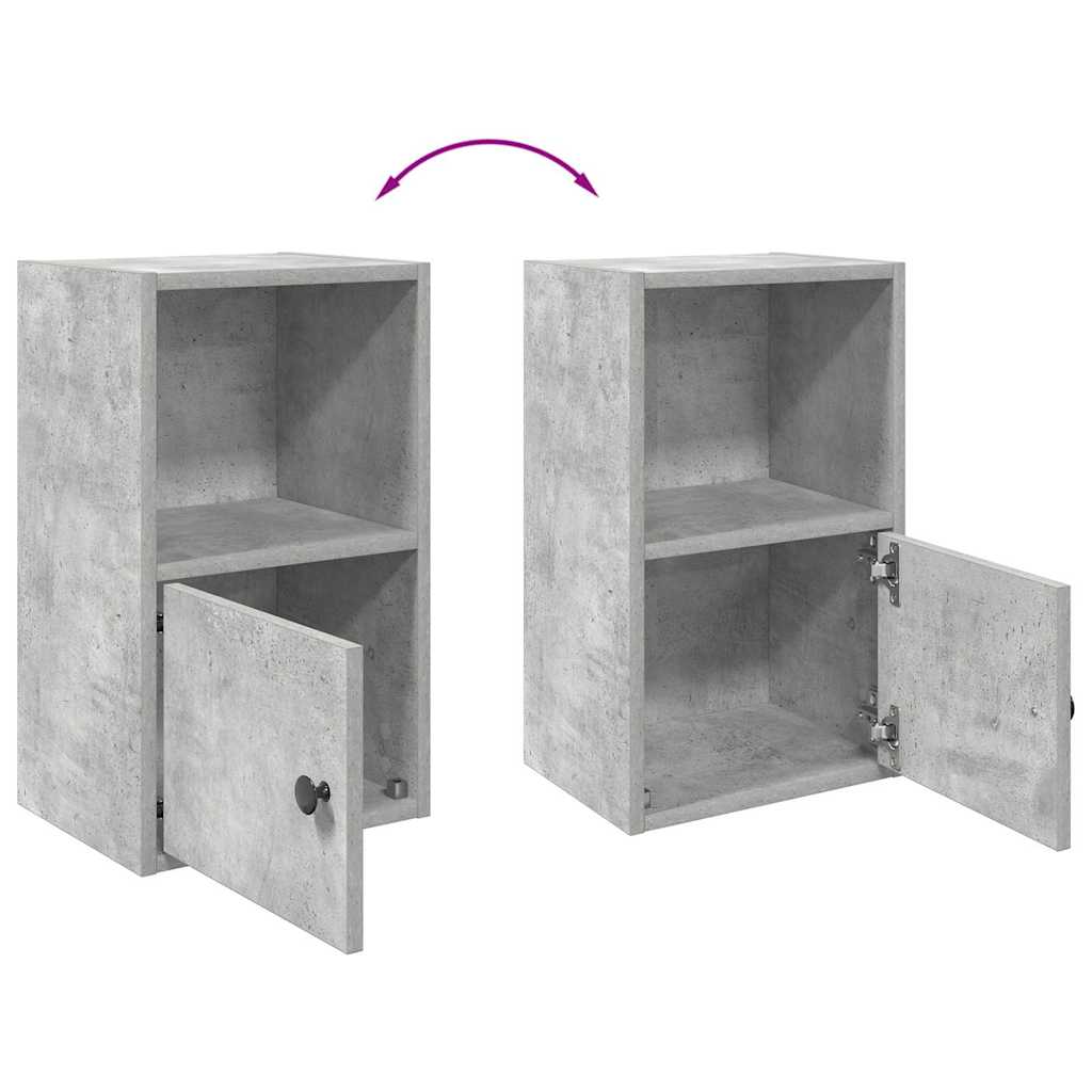 vidaXL Étagère à livres gris béton 31x24x52 cm en bois d'ingénierie