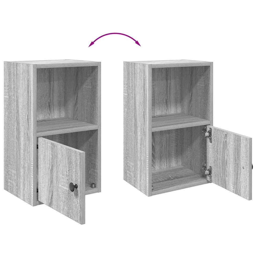 vidaXL Bücherregal Grau Sonoma 31x24x52 cm Holzwerkstoff