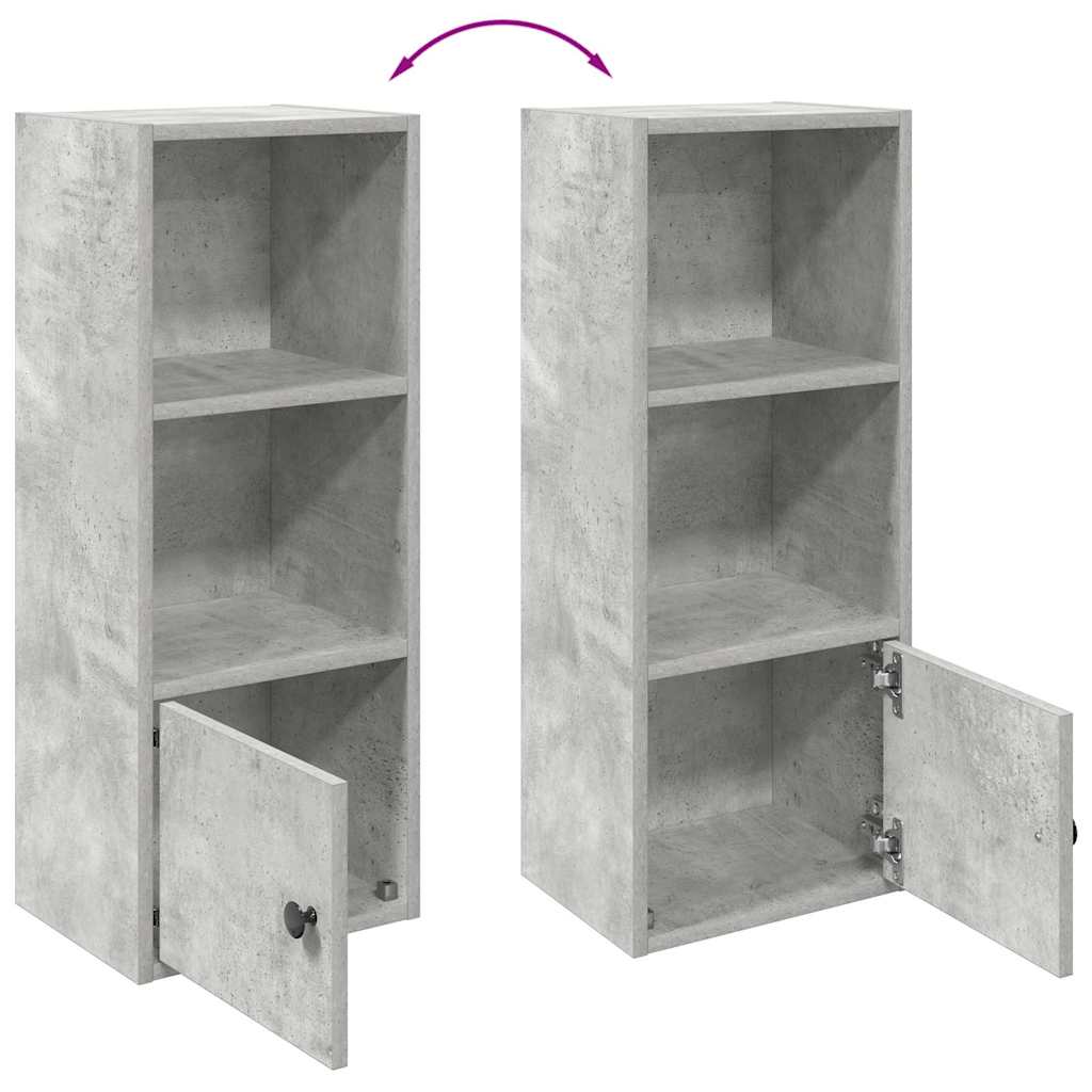 vidaXL Bibliothèque gris béton 31x24x77 cm bois d'ingénierie