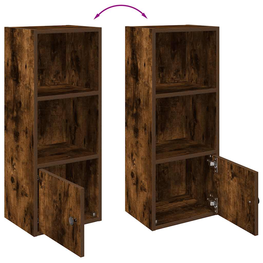 vidaXL Bücherregal Räuchereiche 31x24x77 cm Holzwerkstoff
