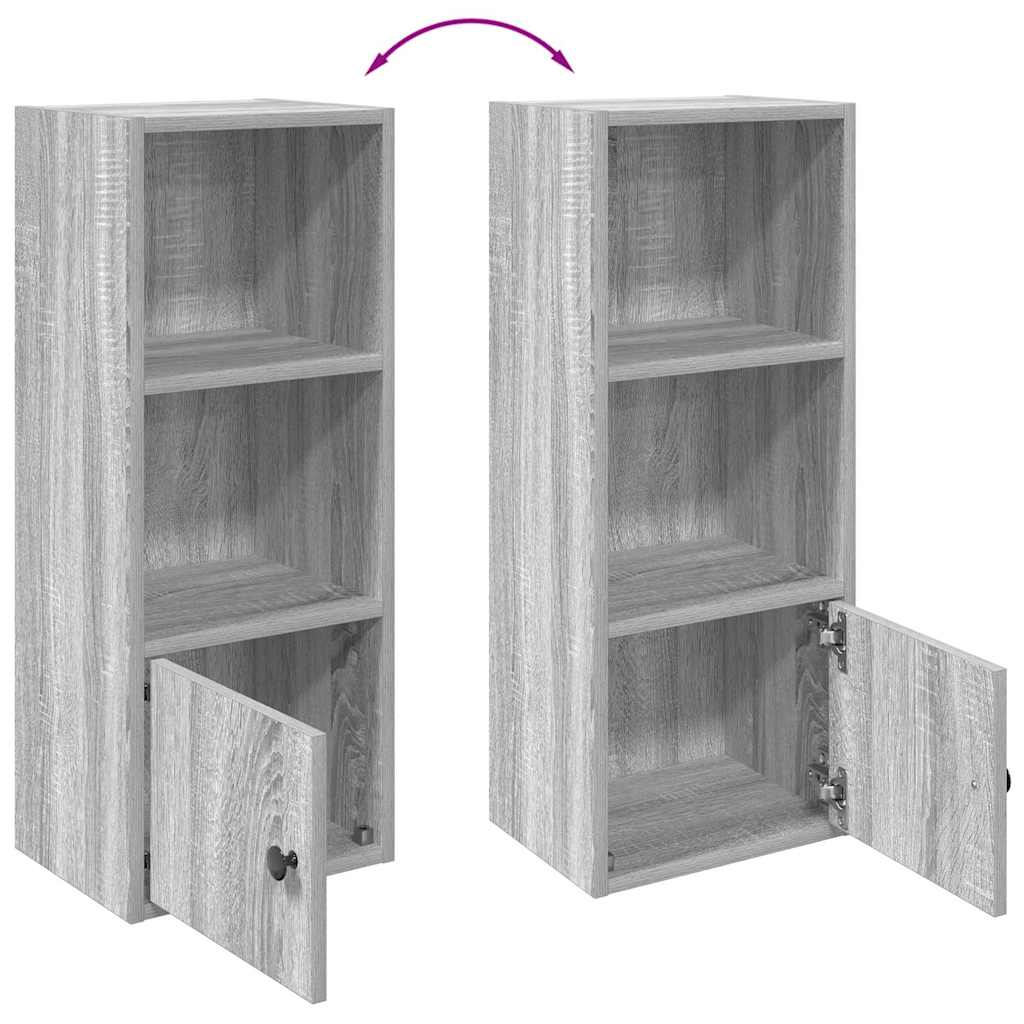 vidaXL Bibliothèque gris Sonoma 31x24x77 cm Bois d'ingénierie