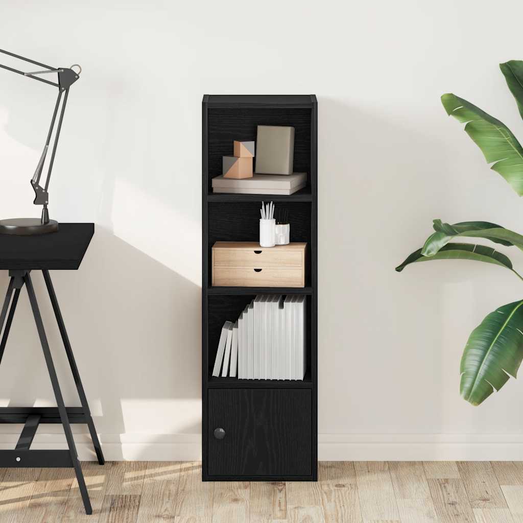 vidaXL Étagère à livres aspect chêne noir 31x24x102 cm en bois d'ingénierie
