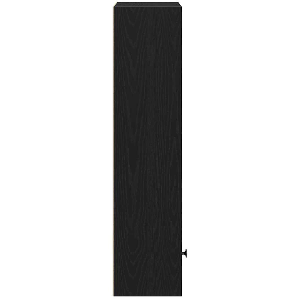 vidaXL Étagère à livres aspect chêne noir 31x24x102 cm en bois d'ingénierie