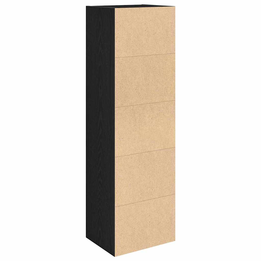 vidaXL Étagère à livres aspect chêne noir 31x24x102 cm en bois d'ingénierie