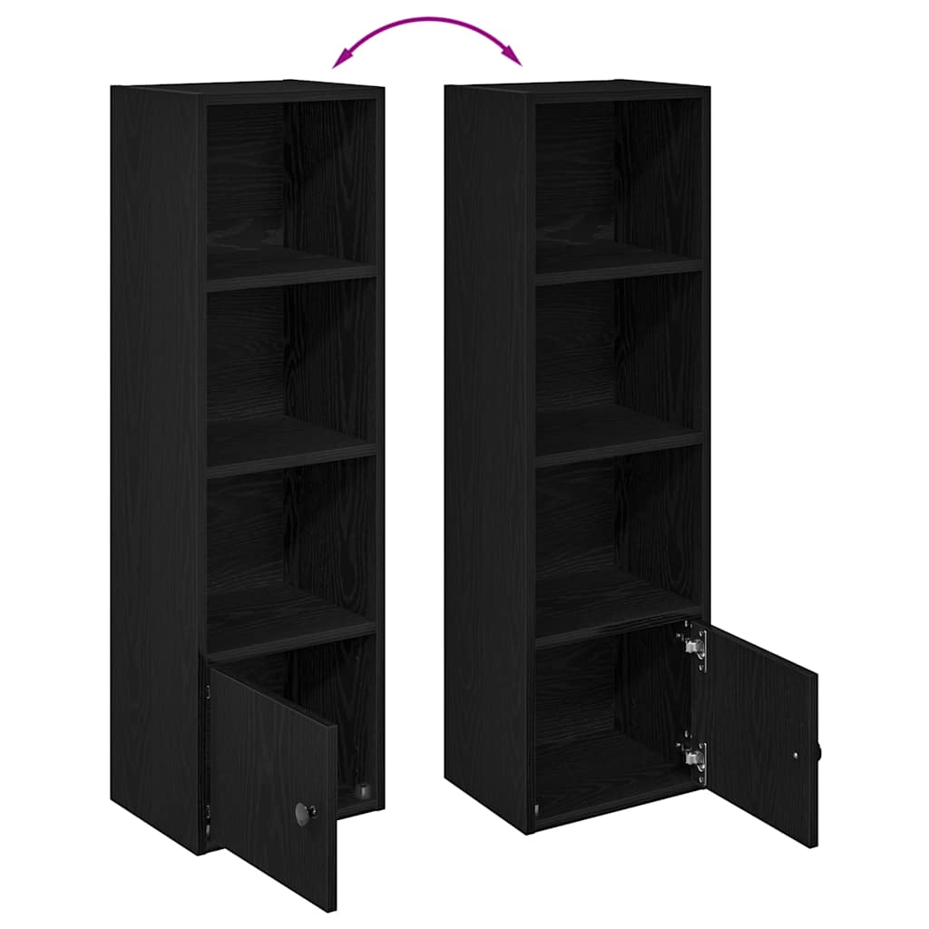 vidaXL Étagère à livres aspect chêne noir 31x24x102 cm en bois d'ingénierie