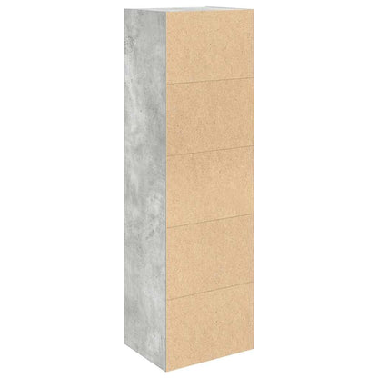 vidaXL Bücherregal Betongrau 31x24x102 cm Holzwerkstoff