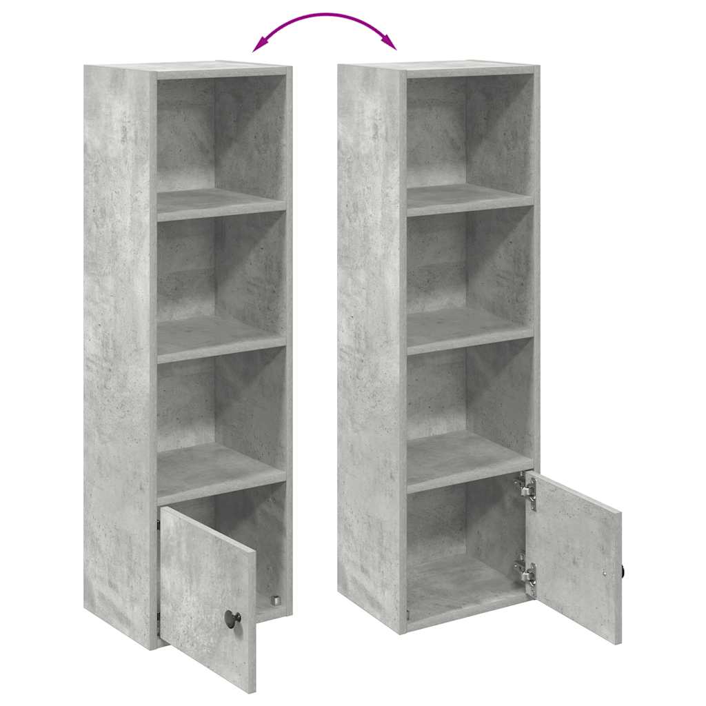 vidaXL Bücherregal Betongrau 31x24x102 cm Holzwerkstoff