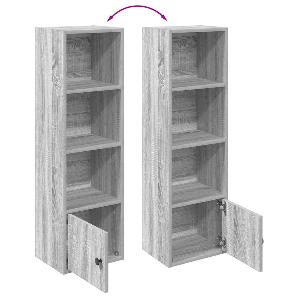 vidaXL Bücherregal Grau Sonoma 31x24x102 cm Holzwerkstoff