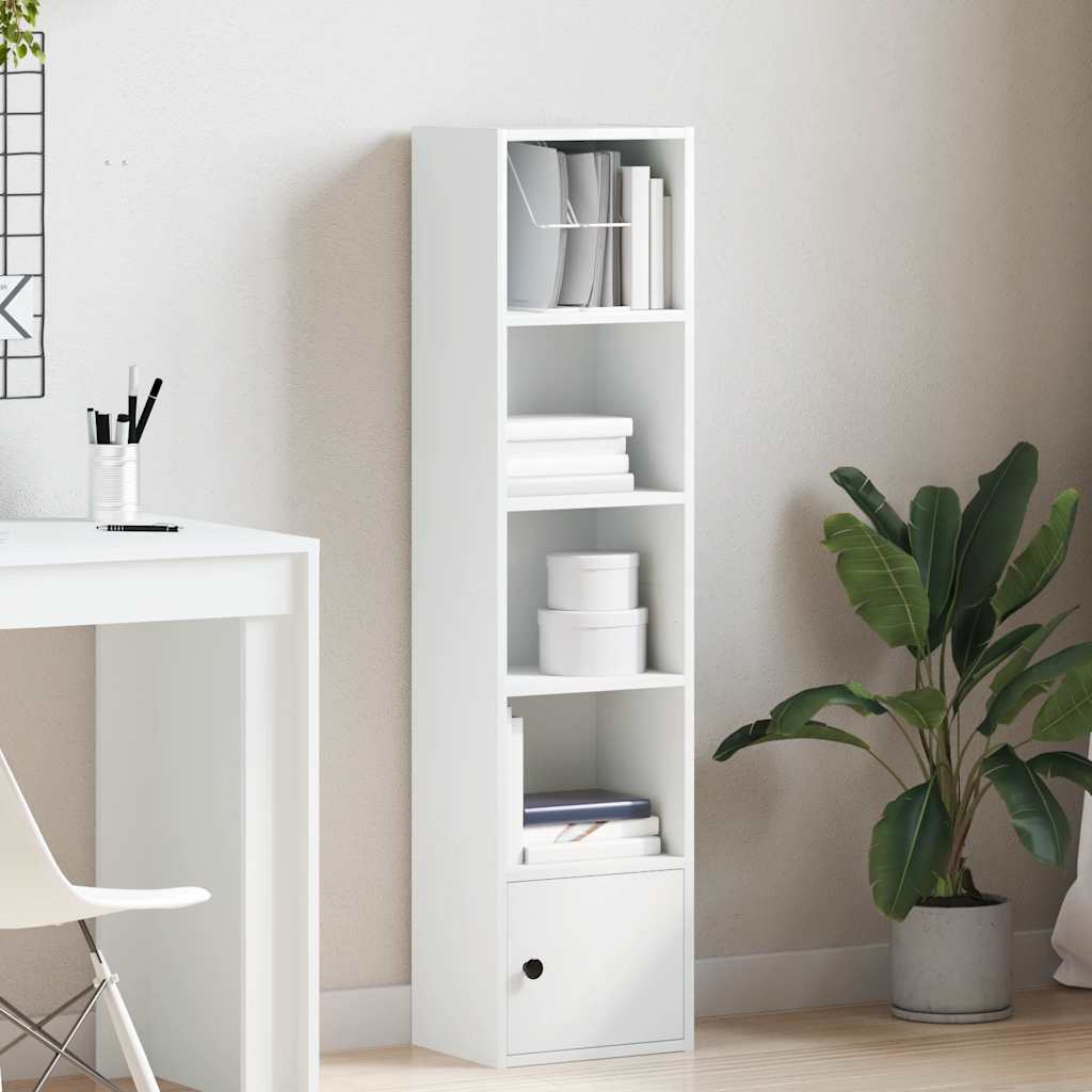 vidaXL Bücherregal Weiß 31x24x127 cm Holzwerkstoff