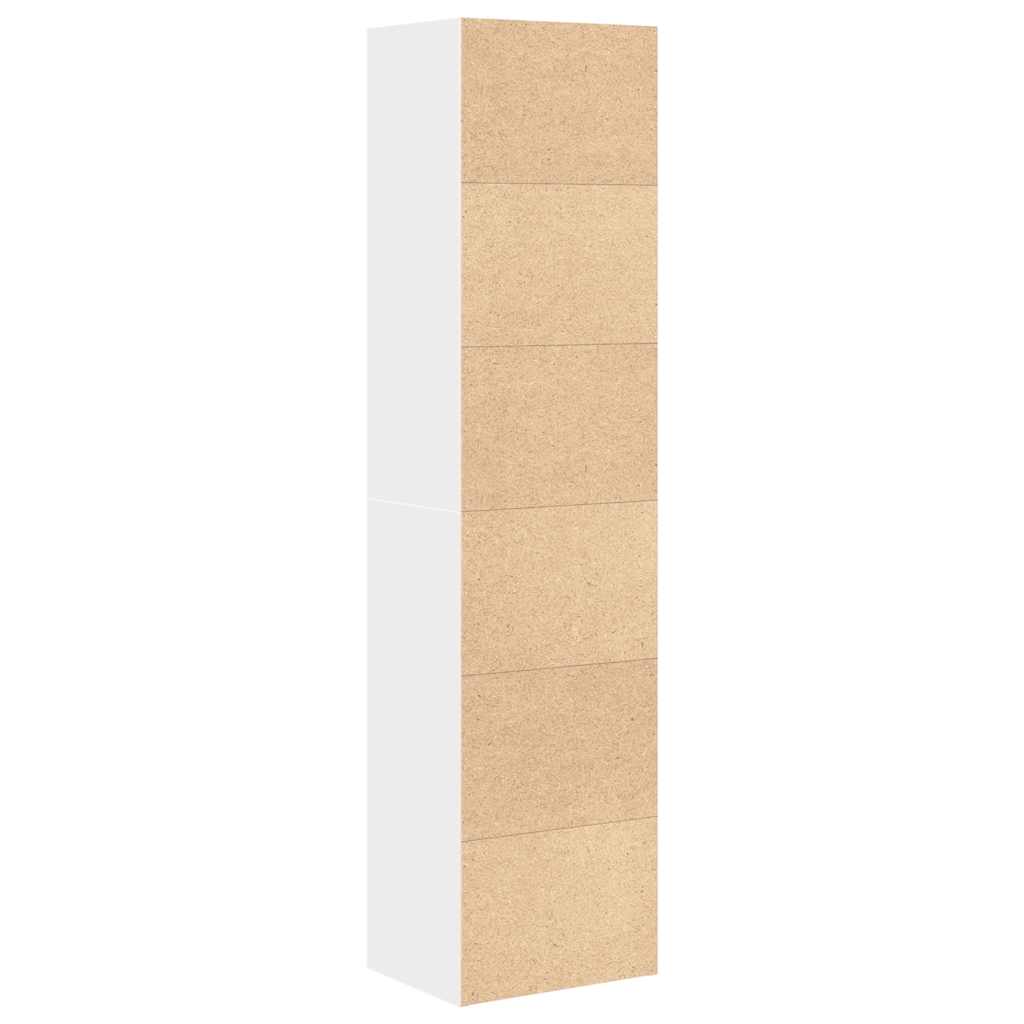 vidaXL Bücherregal Weiß 31x24x127 cm Holzwerkstoff