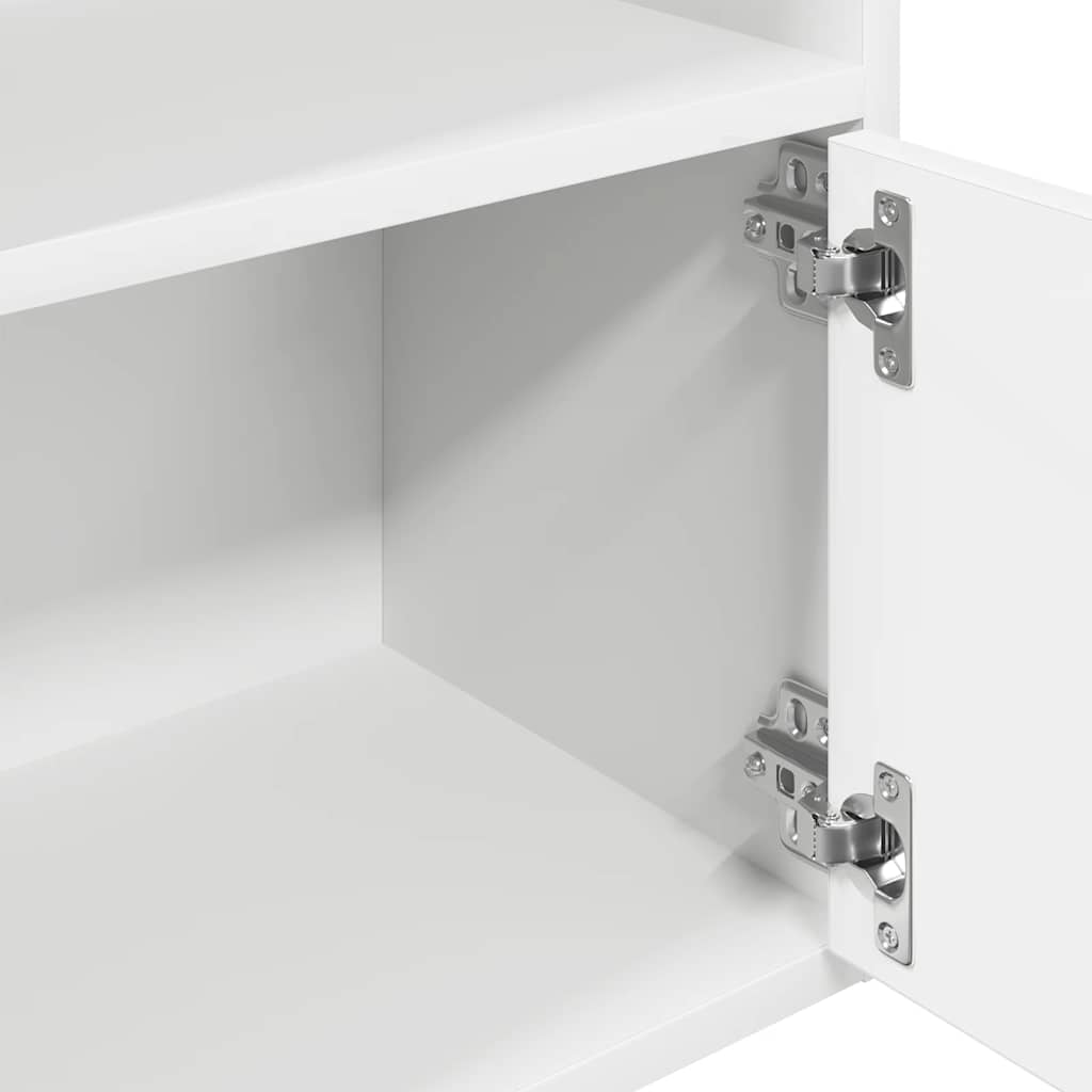 vidaXL Bücherregal Weiß 31x24x127 cm Holzwerkstoff