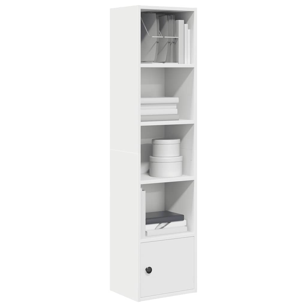 vidaXL Bücherregal Weiß 31x24x127 cm Holzwerkstoff