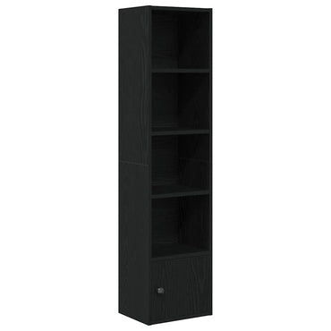 vidaXL Bücherregal Schwarz Eichen-Optik 31x24x127 cm Holzwerkstoff