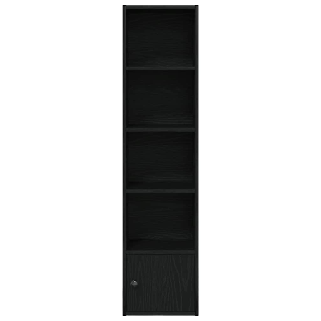 vidaXL Bücherregal Schwarz Eichen-Optik 31x24x127 cm Holzwerkstoff