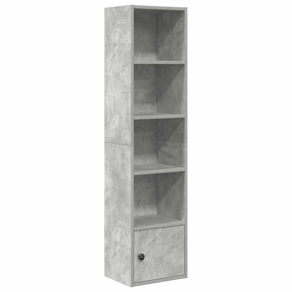 vidaXL Bücherregal Betongrau 31x24x127 cm Holzwerkstoff