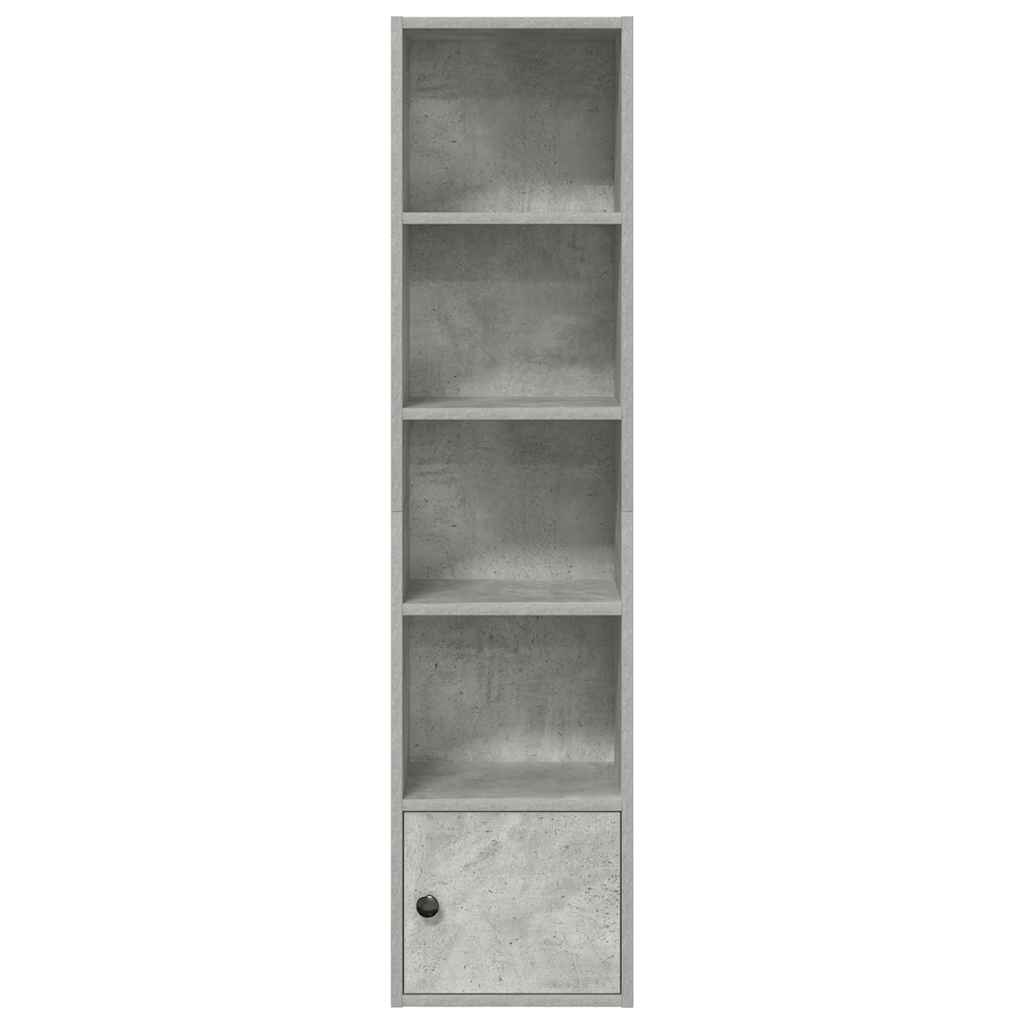 vidaXL Bücherregal Betongrau 31x24x127 cm Holzwerkstoff