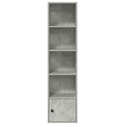 vidaXL Bücherregal Betongrau 31x24x127 cm Holzwerkstoff