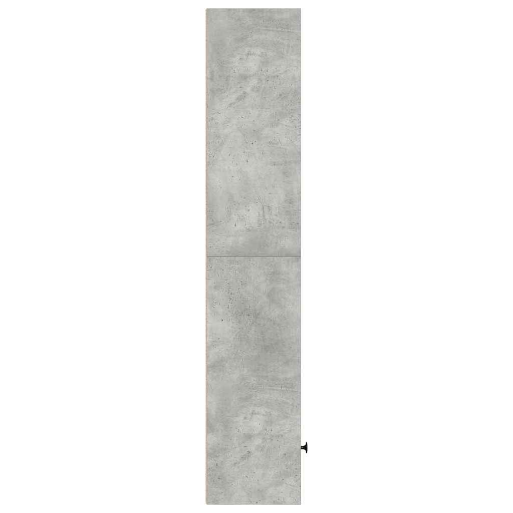 vidaXL Bücherregal Betongrau 31x24x127 cm Holzwerkstoff