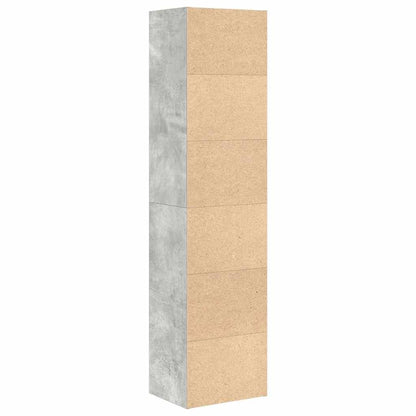 vidaXL Bücherregal Betongrau 31x24x127 cm Holzwerkstoff