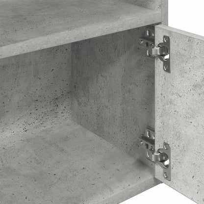 vidaXL Bücherregal Betongrau 31x24x127 cm Holzwerkstoff