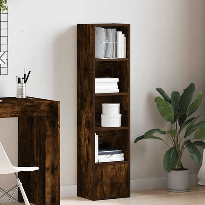 vidaXL Bibliothèque chêne fumé 31x24x127 cm Bois d'ingénierie