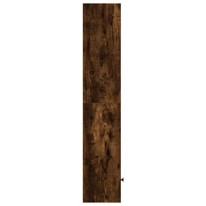 vidaXL Bibliothèque chêne fumé 31x24x127 cm Bois d'ingénierie