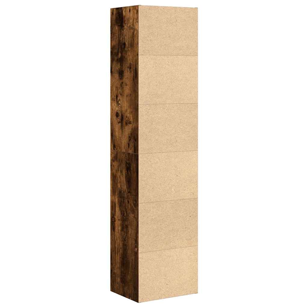 vidaXL Bibliothèque chêne fumé 31x24x127 cm Bois d'ingénierie