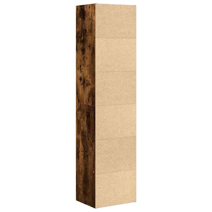 vidaXL Bibliothèque chêne fumé 31x24x127 cm Bois d'ingénierie