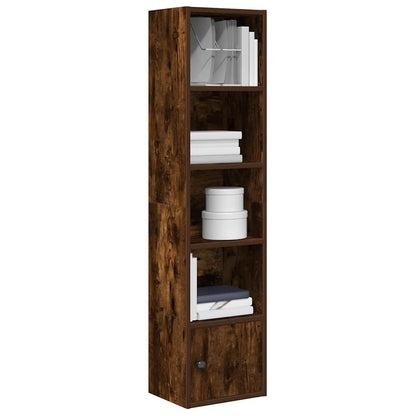 vidaXL Bibliothèque chêne fumé 31x24x127 cm Bois d'ingénierie