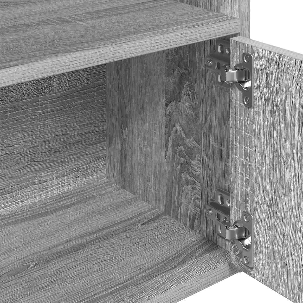 vidaXL Bibliothèque gris Sonoma 31x24x127 cm bois d'ingénierie