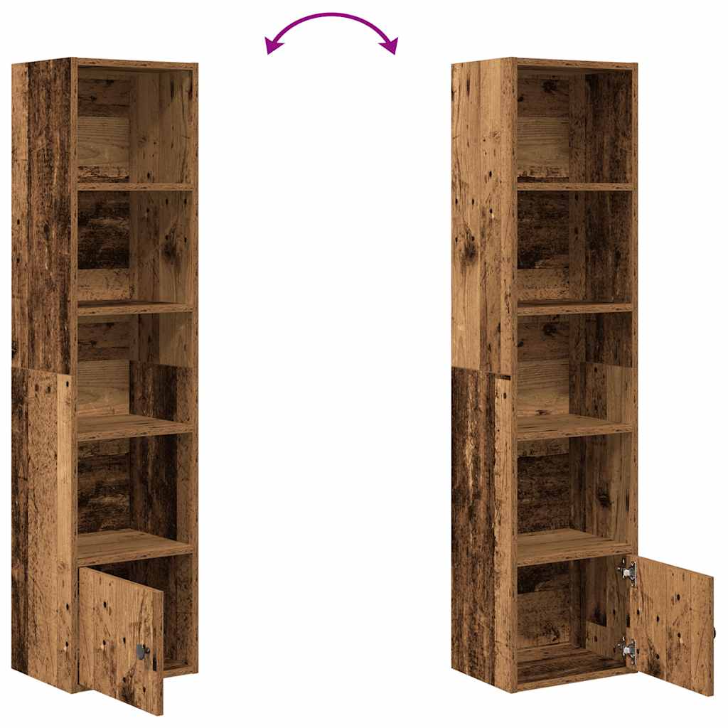 vidaXL Bücherregal Altholz-Optik 31x24x127 cm Holzwerkstoff