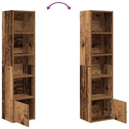 vidaXL Bücherregal Altholz-Optik 31x24x127 cm Holzwerkstoff