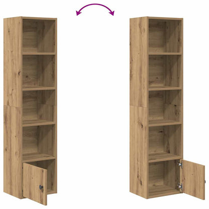 vidaXL Bücherregal Artisan-Eiche 31x24x127 cm Holzwerkstoff