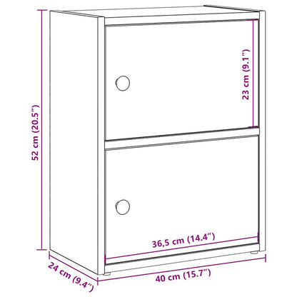 vidaXL Bücherregal Weiß 40x24x52 cm Holzwerkstoff