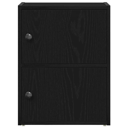 vidaXL Bücherregal Schwarz Eichen-Optik 40x24x52 cm Holzwerkstoff