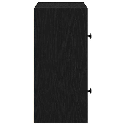vidaXL Bücherregal Schwarz Eichen-Optik 40x24x52 cm Holzwerkstoff