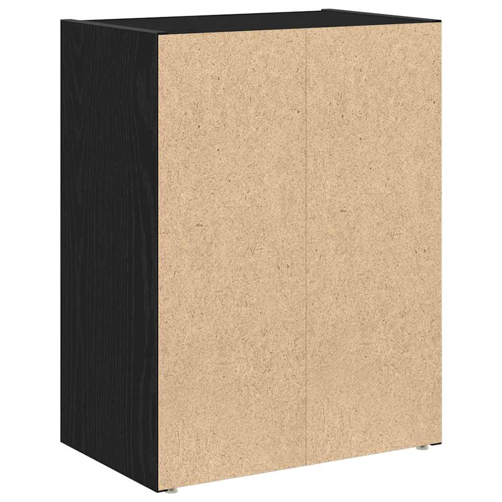 vidaXL Bücherregal Schwarz Eichen-Optik 40x24x52 cm Holzwerkstoff