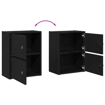 vidaXL Bücherregal Schwarz Eichen-Optik 40x24x52 cm Holzwerkstoff