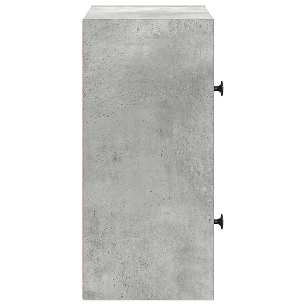 vidaXL Étagère à livres gris béton 40x24x52 cm Aggloméré
